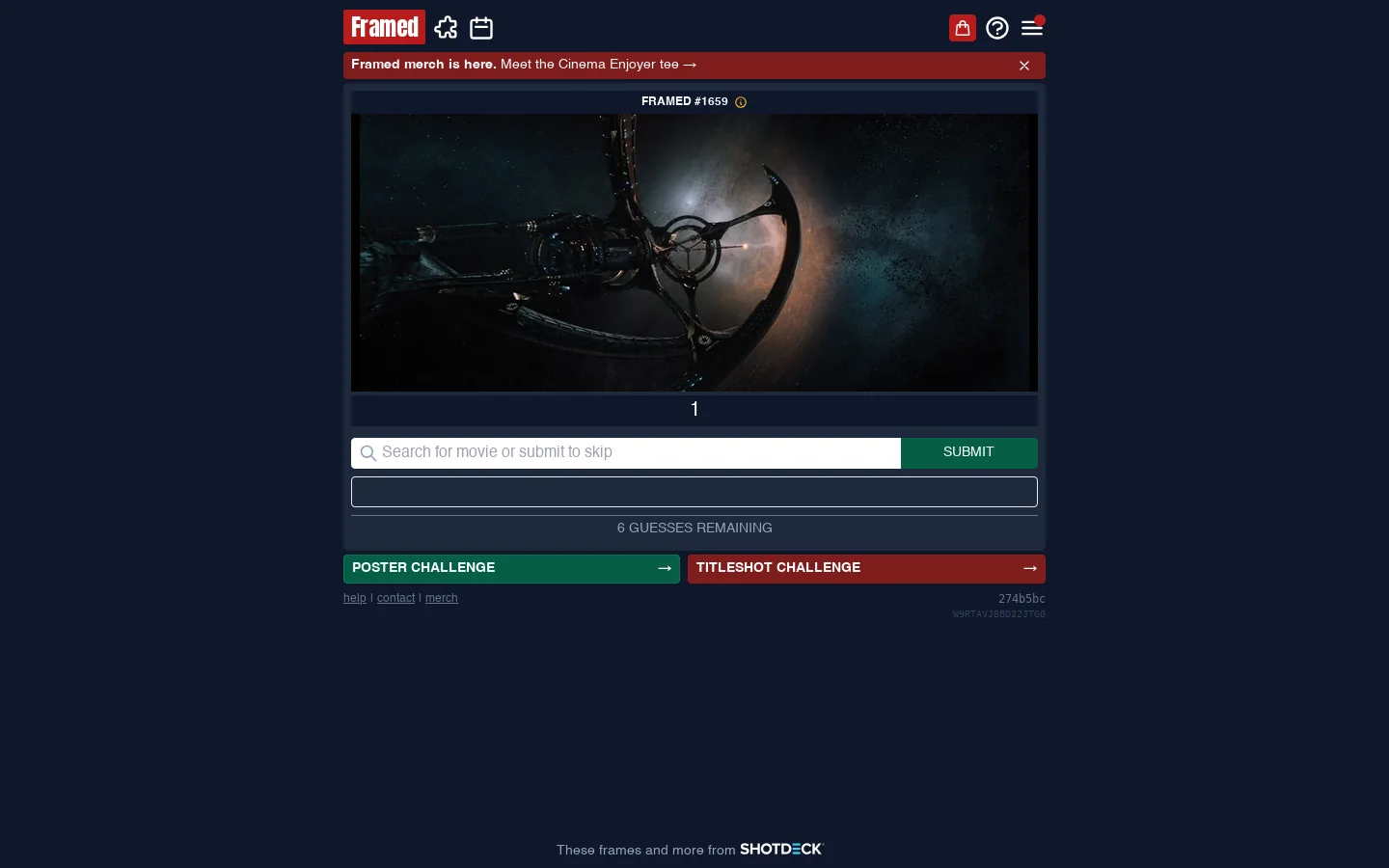 Framed Homepage screenshot