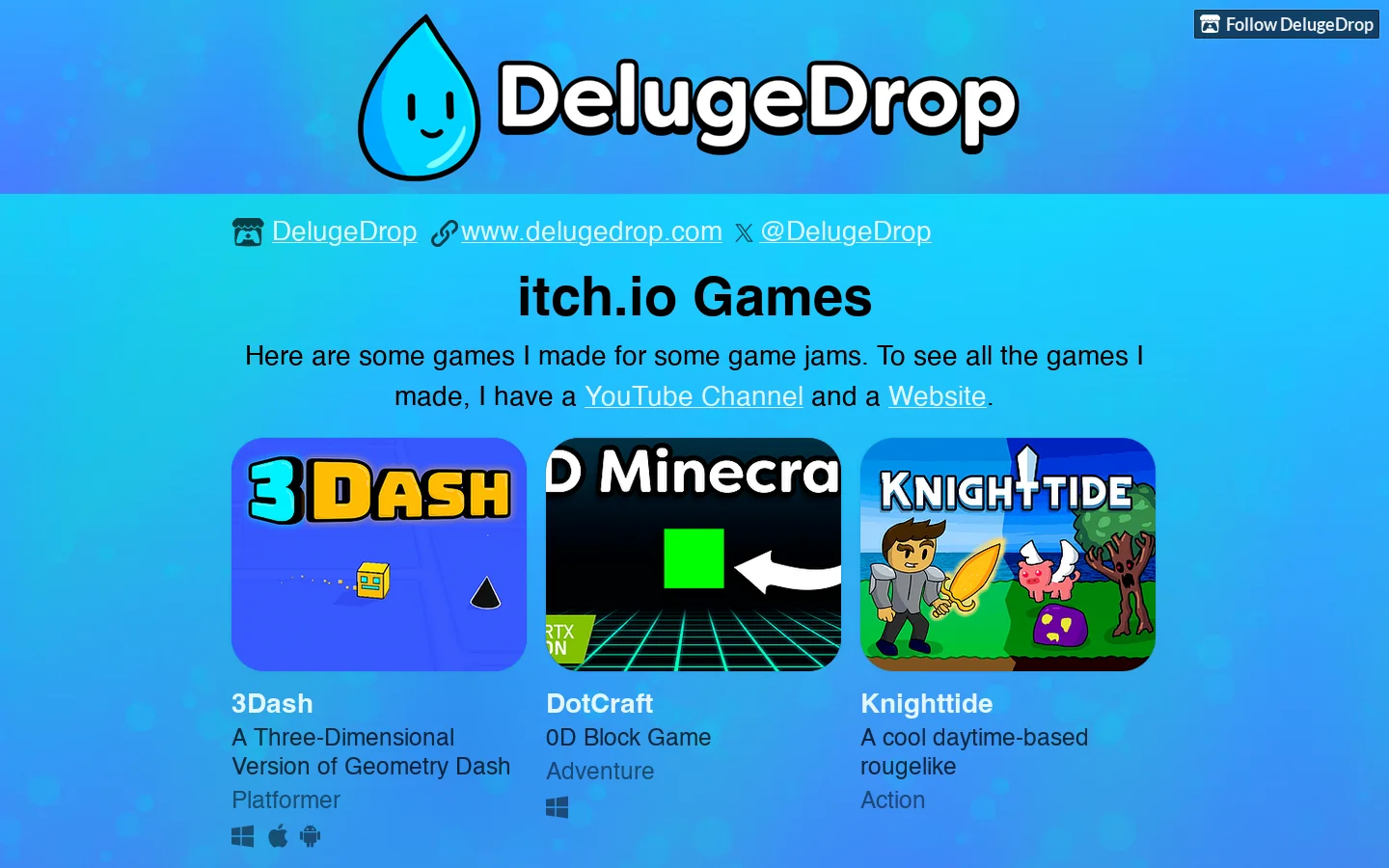 DelugeDrop Homepage screenshot