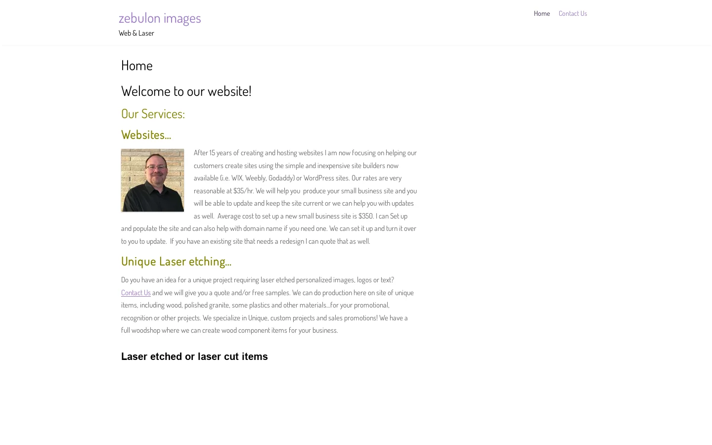 zebulon images Homepage screenshot