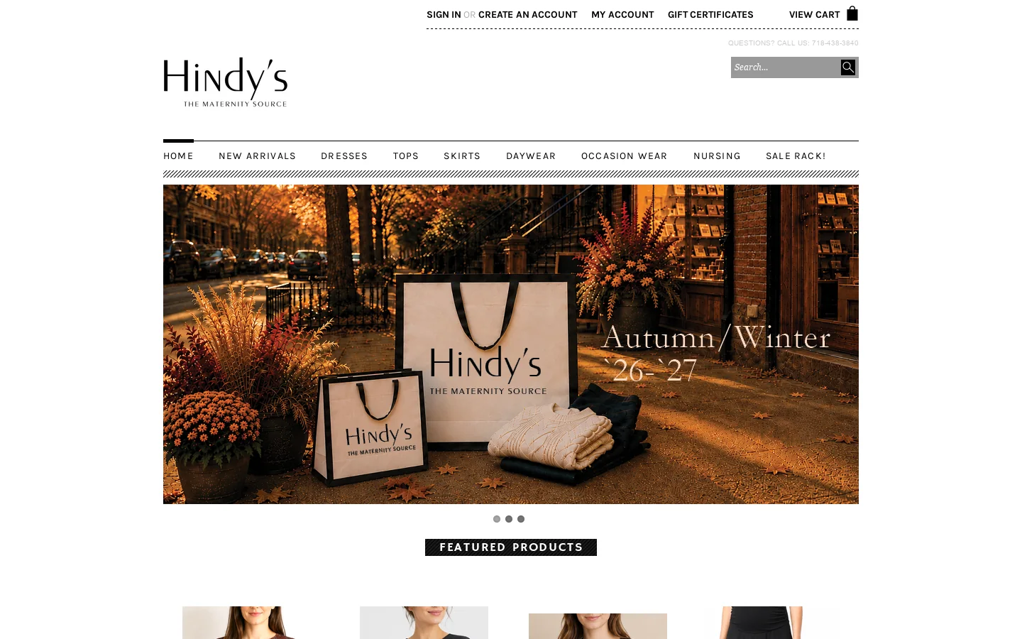 Hindy's Maternity | Modest Maternity Clothing Homepage screenshot