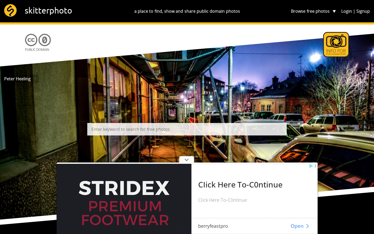 Skitterphoto Homepage screenshot