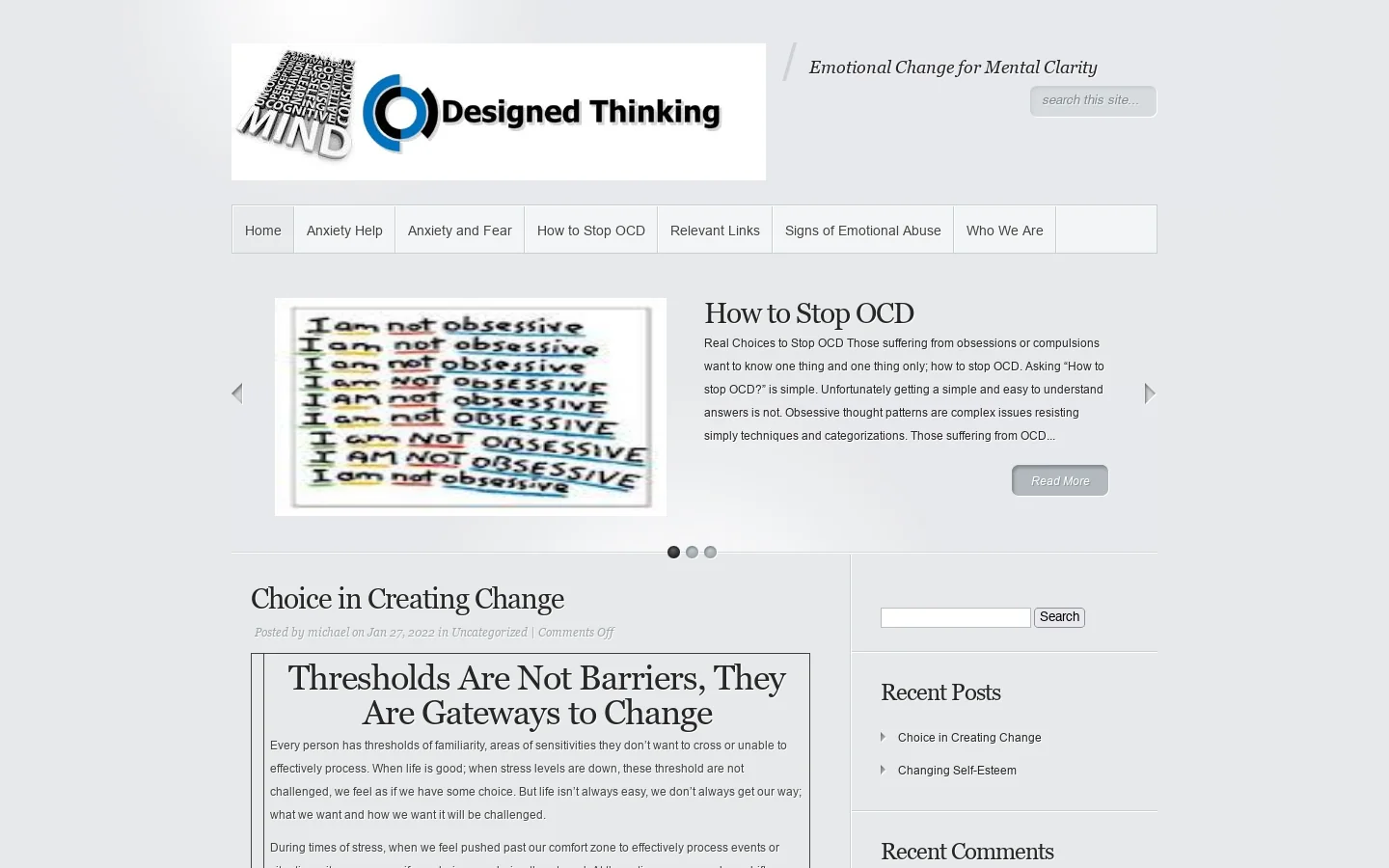 Designed Thinking Homepage screenshot