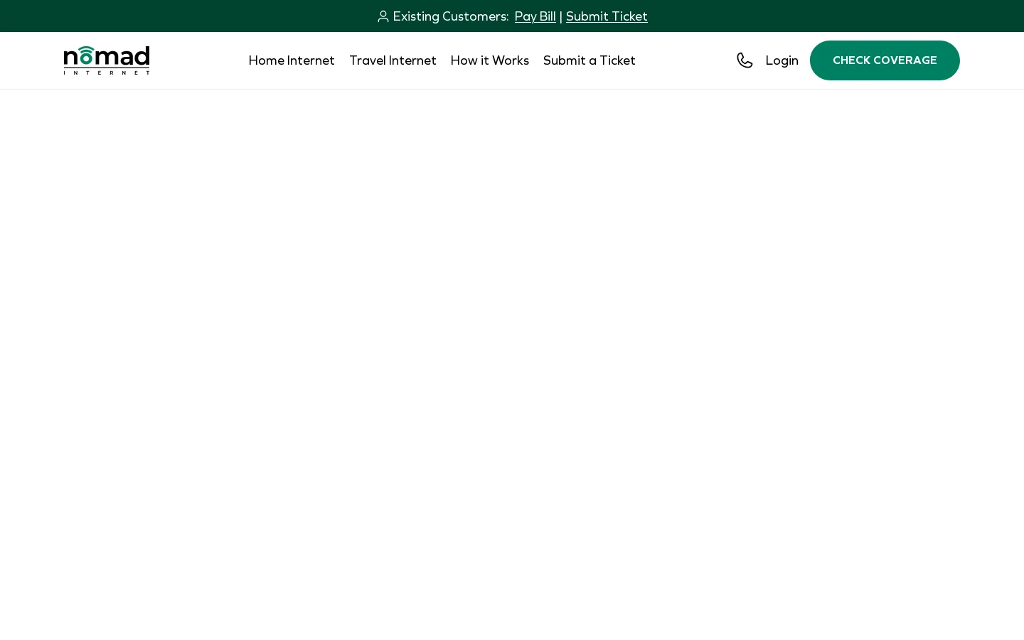 Nomad Internet Homepage screenshot