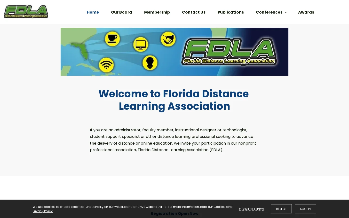 FDLA Website Homepage screenshot