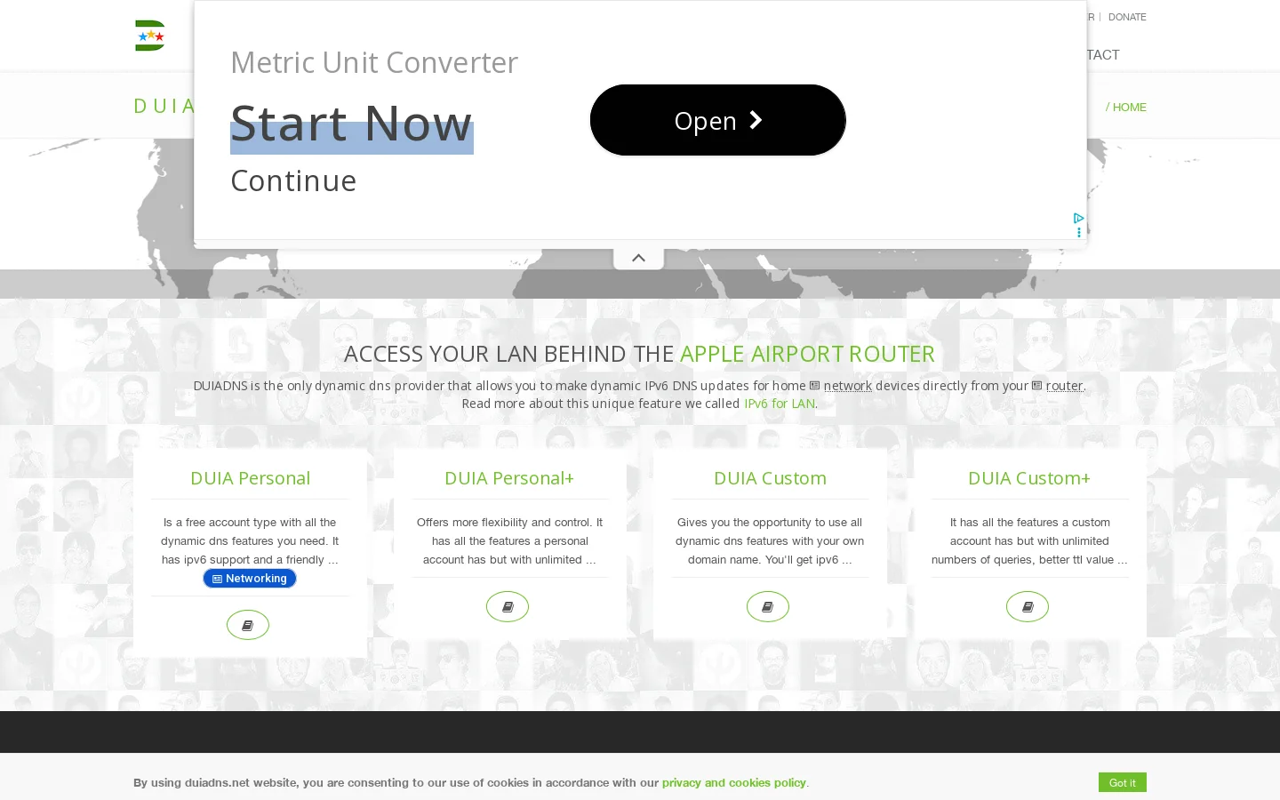 duiadns.net Homepage screenshot