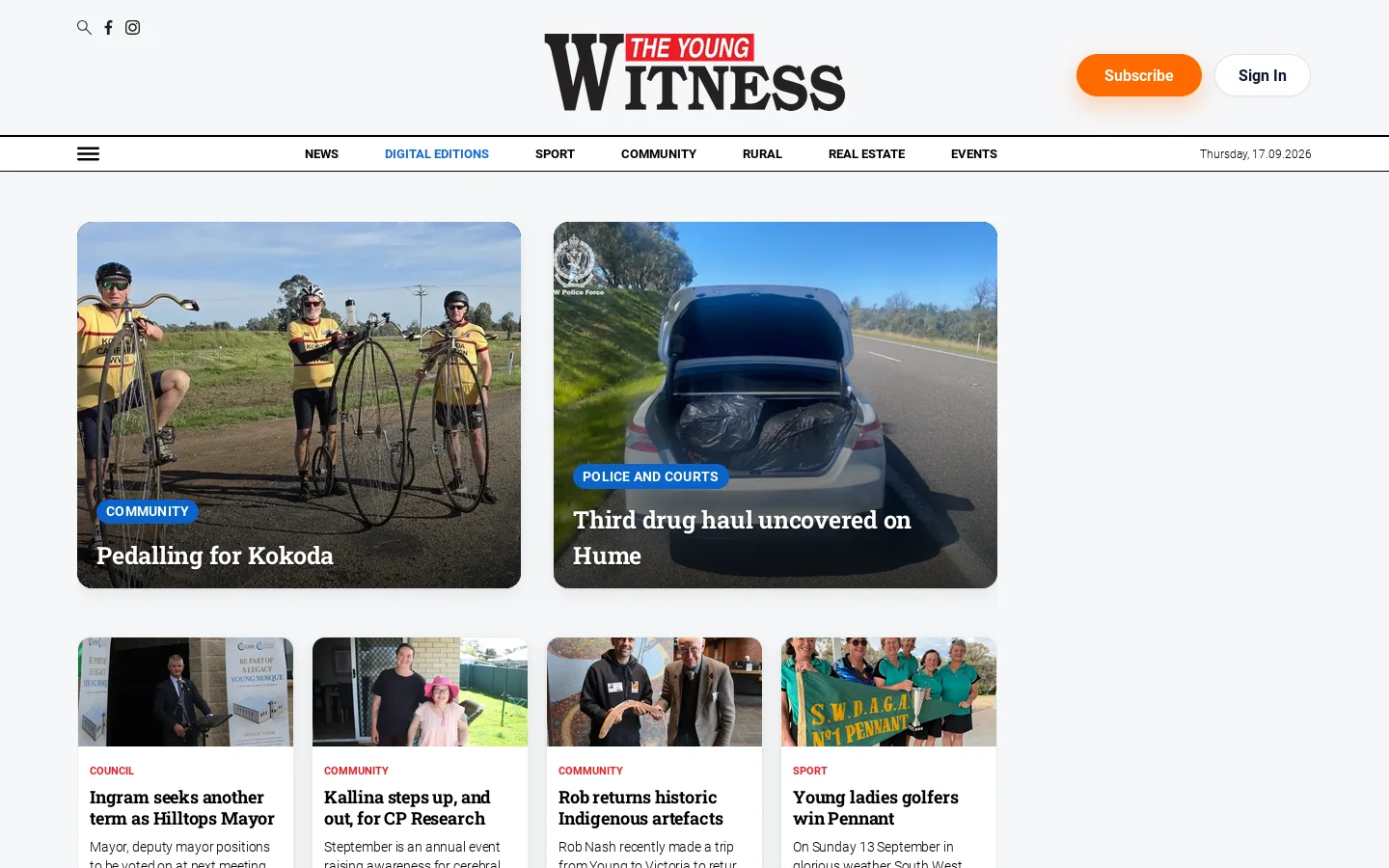 Young Witness Homepage screenshot
