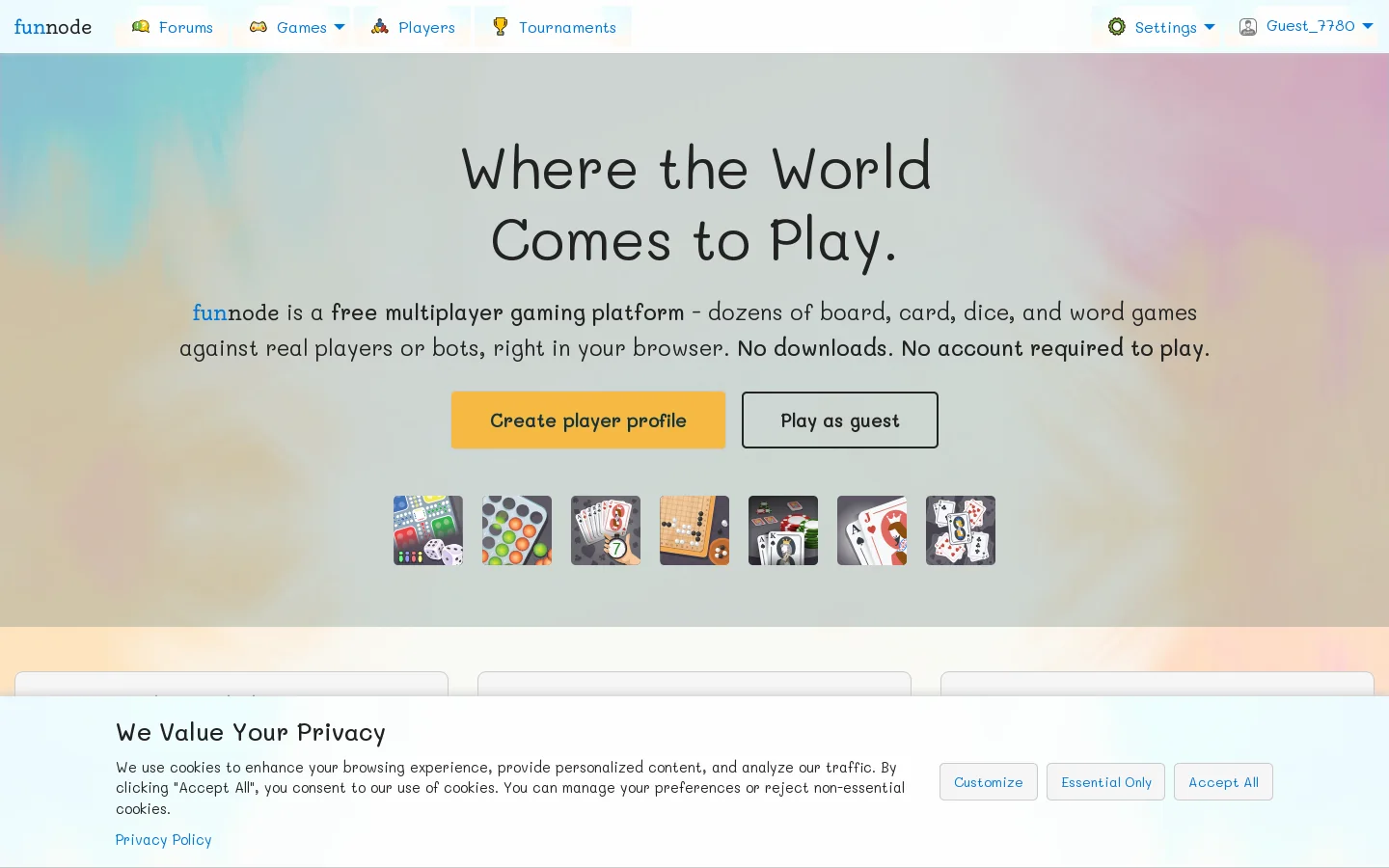 FunNode Homepage screenshot