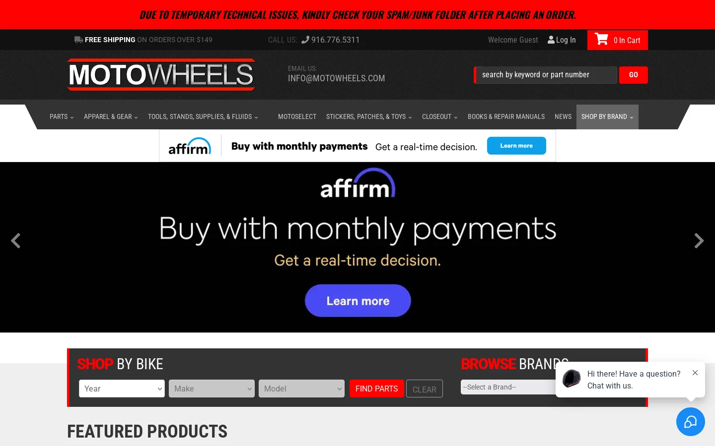 Moto Wheels Homepage screenshot