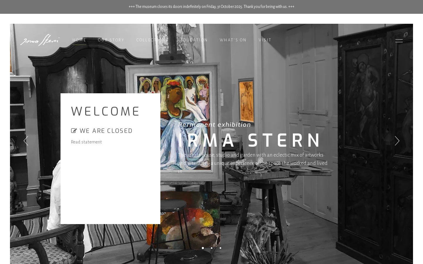 Irma Stern Museum Homepage screenshot