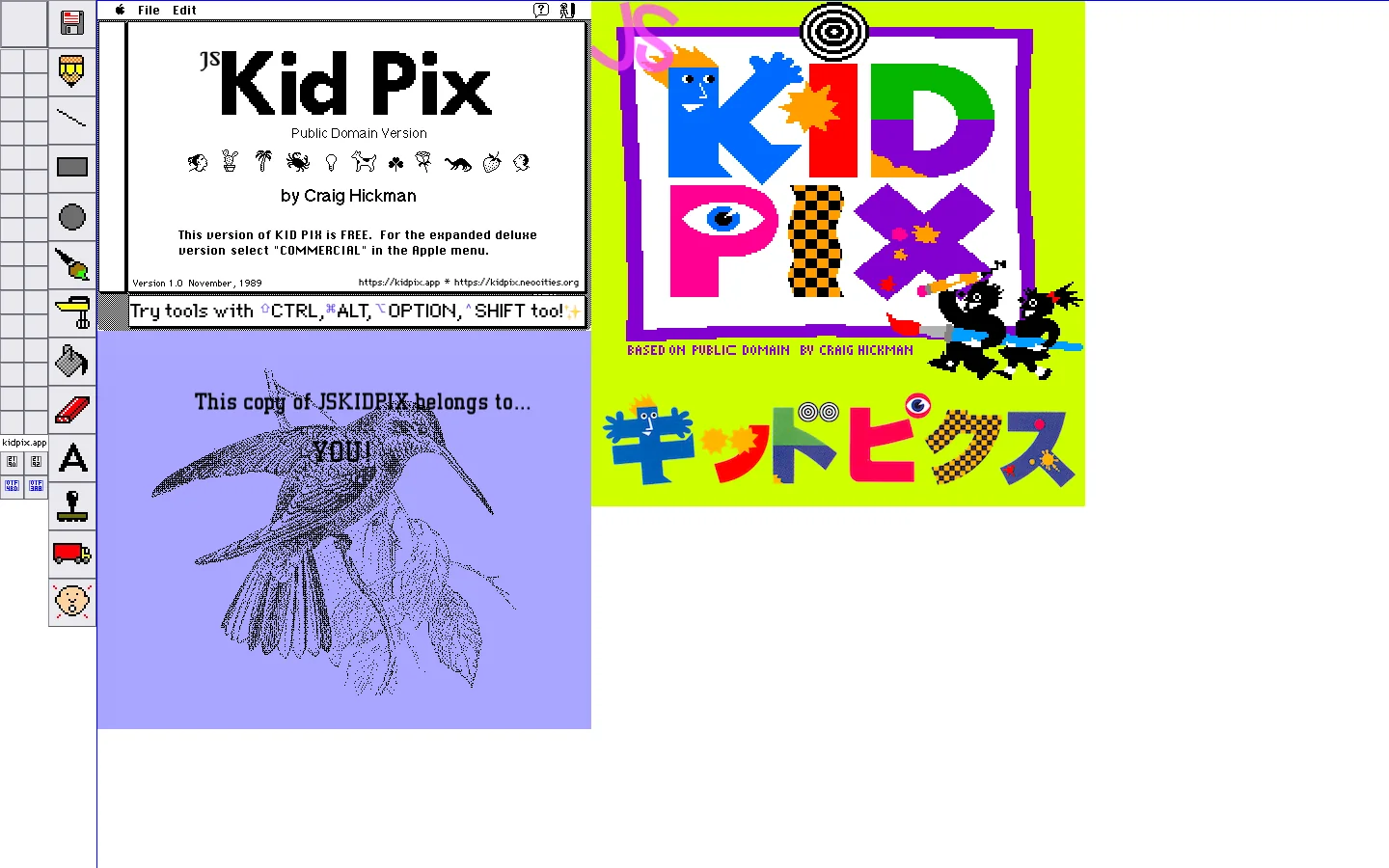 JSKIDPIX v1.0.2021 | JS KidPix for the web Homepage screenshot