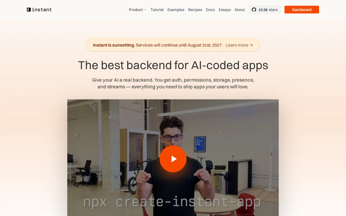 Instant Homepage screenshot