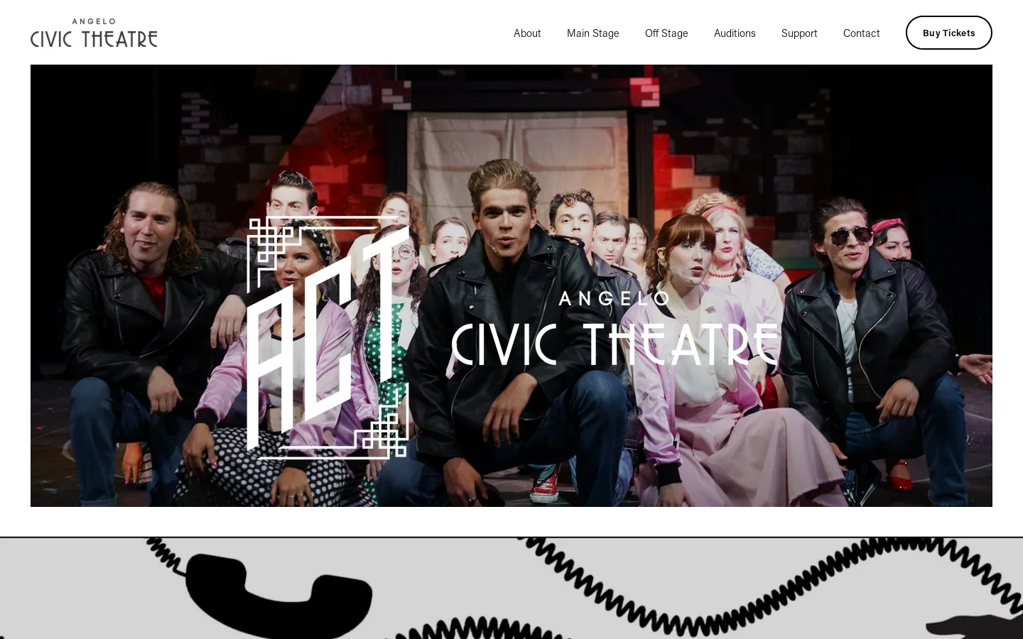 Angelo Civic Theatre Homepage screenshot