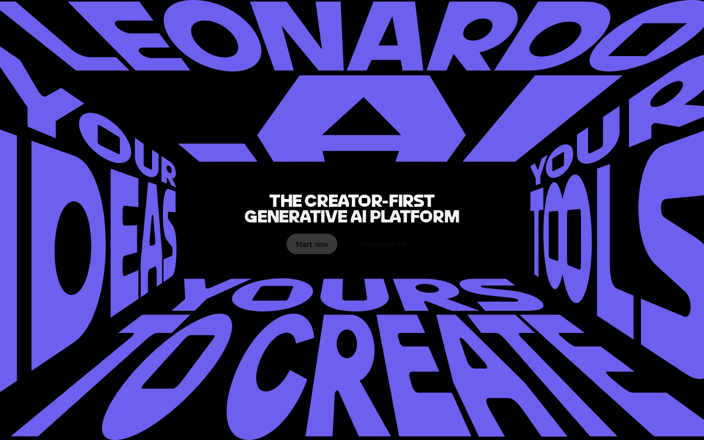 Leonardo.Ai Homepage screenshot
