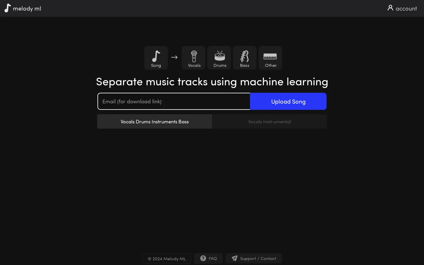 melody ml Homepage screenshot