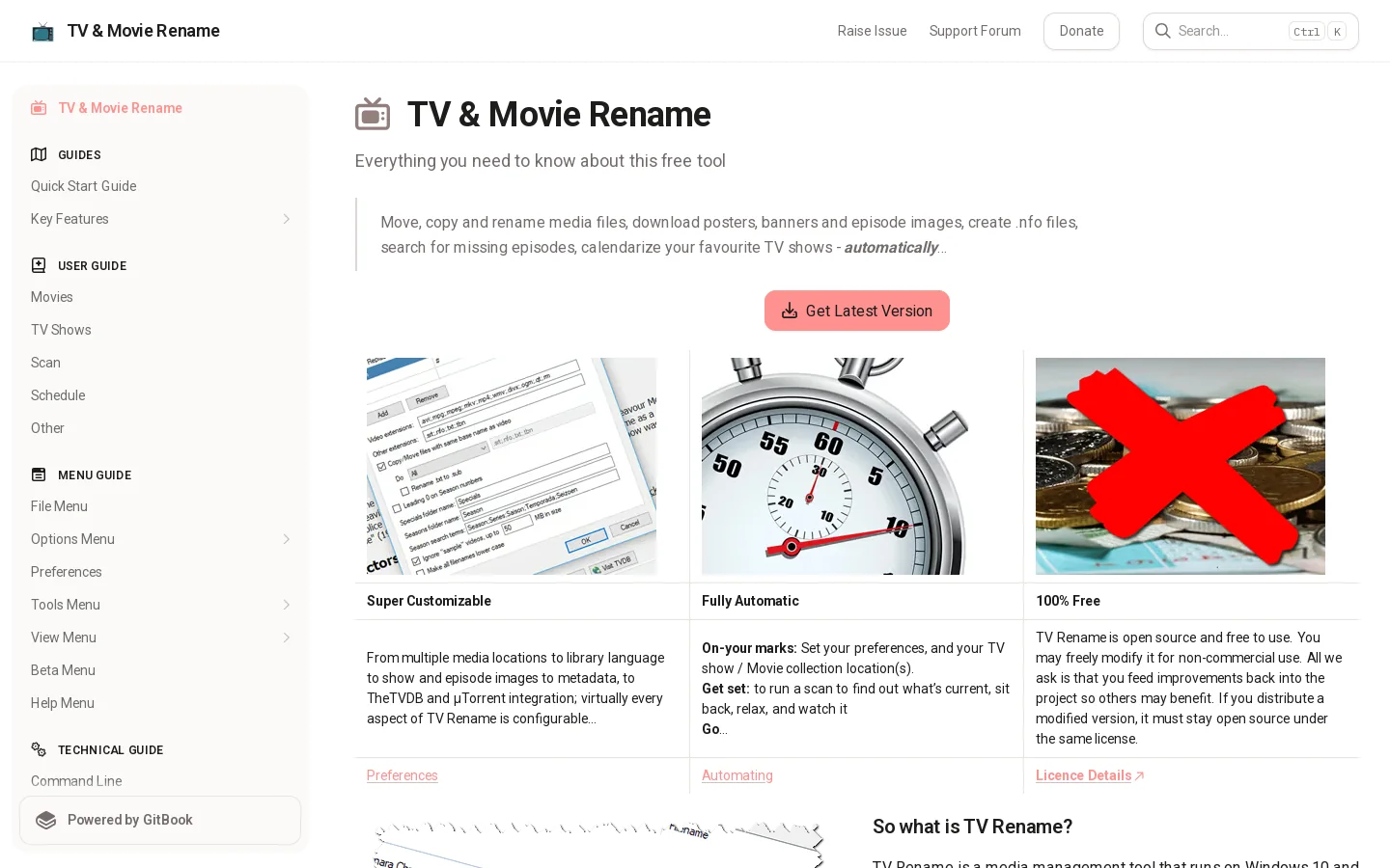 TV & Movie Rename Homepage screenshot