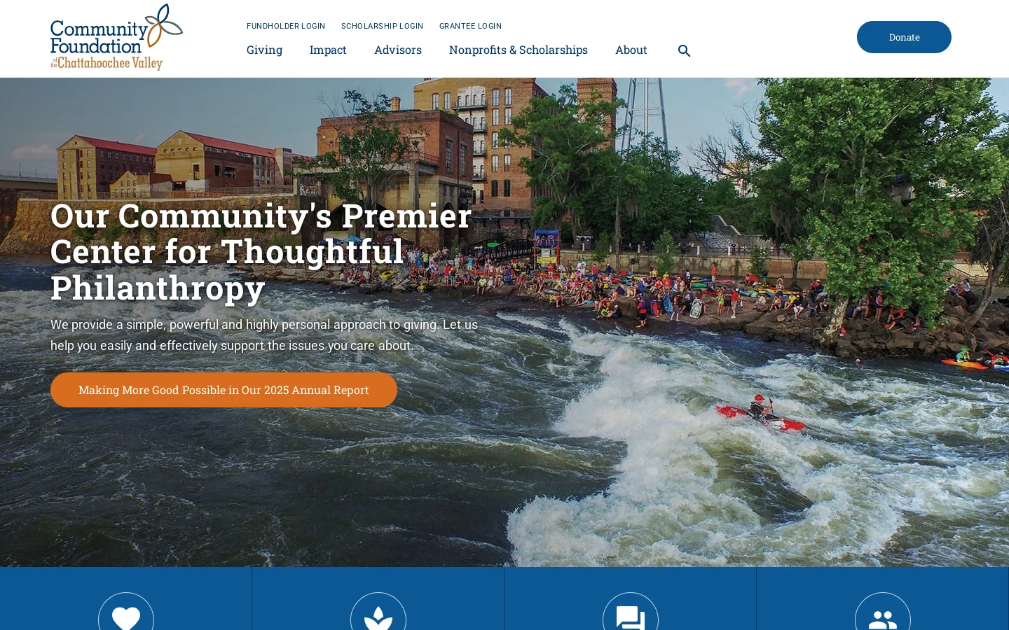 Community Foundation of Chattahoochee Valley | Homepage - Main Homepage screenshot