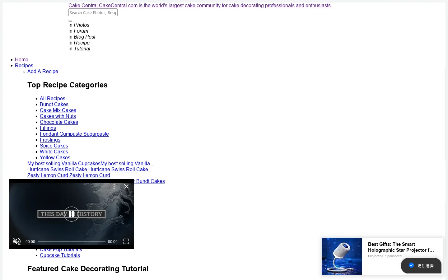 CakeCentral.com Homepage screenshot