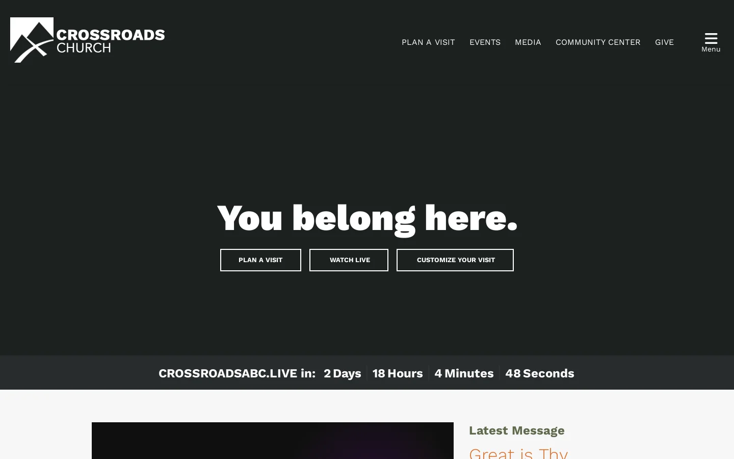 Crossroads Church - Colorado Homepage screenshot