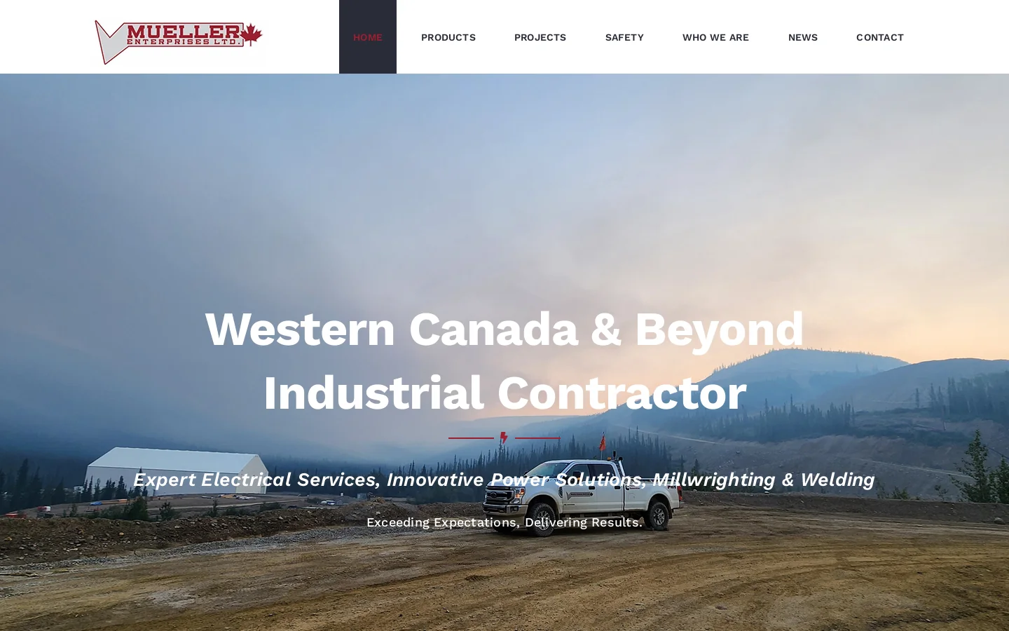 Mueller Enterprises Homepage screenshot