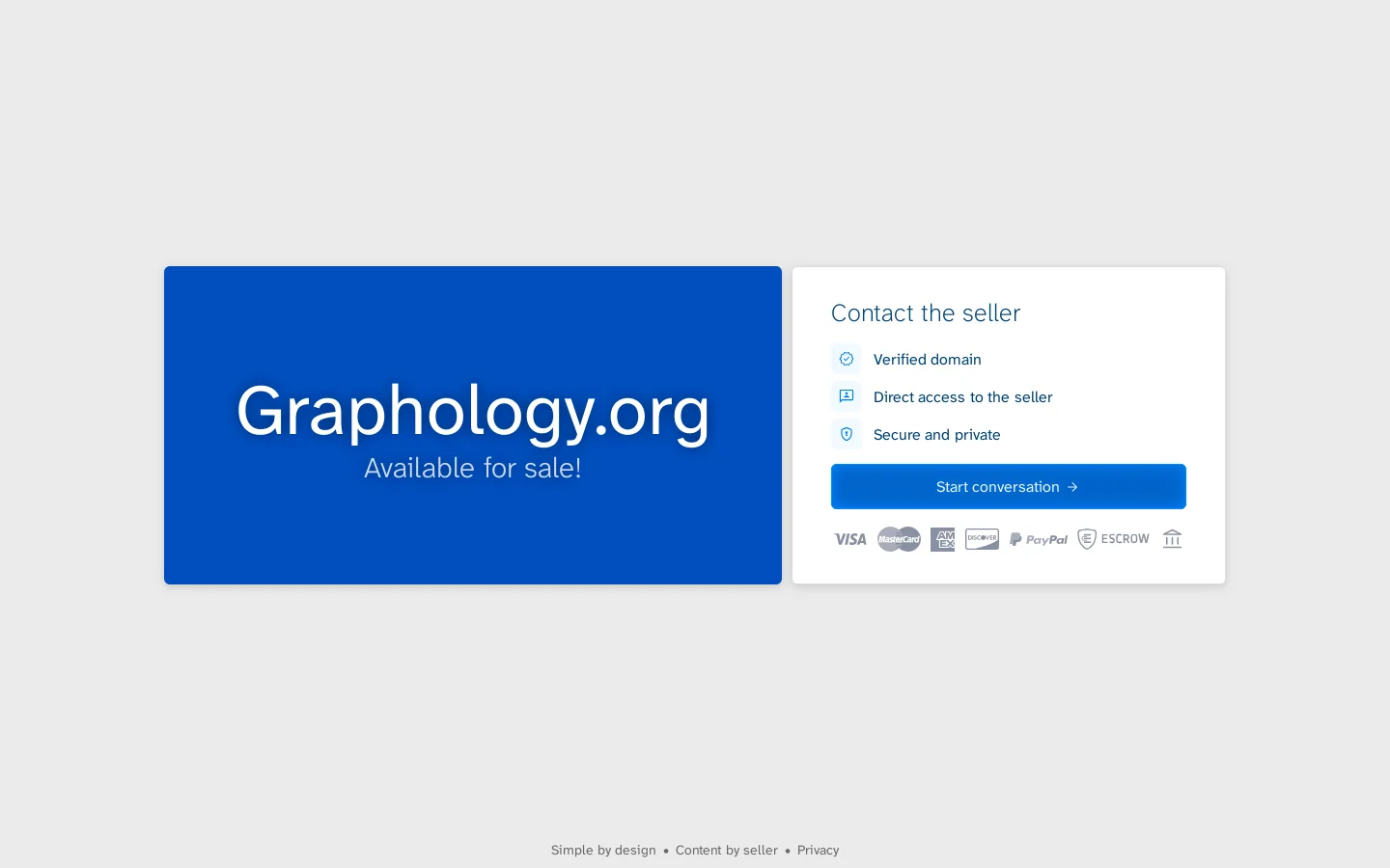 Graphology.org for sale Homepage screenshot