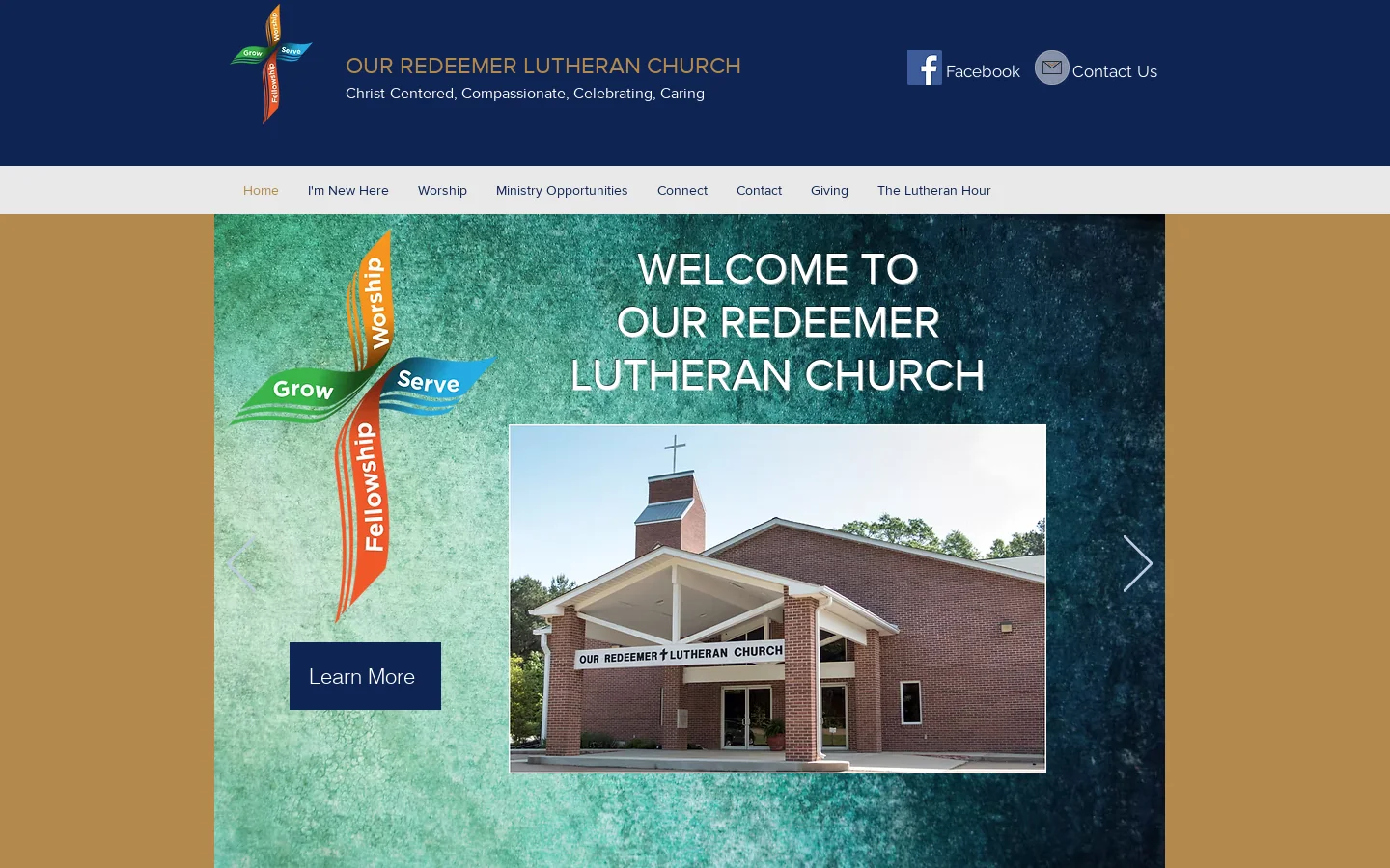 Our Redeemer Lutheran Church Homepage screenshot