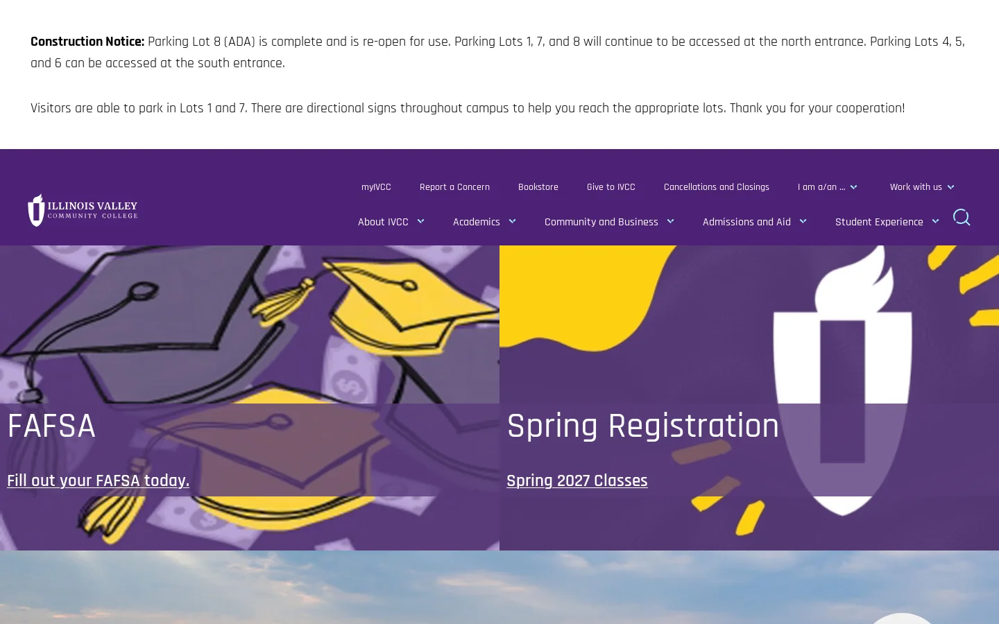 IVCC Homepage screenshot
