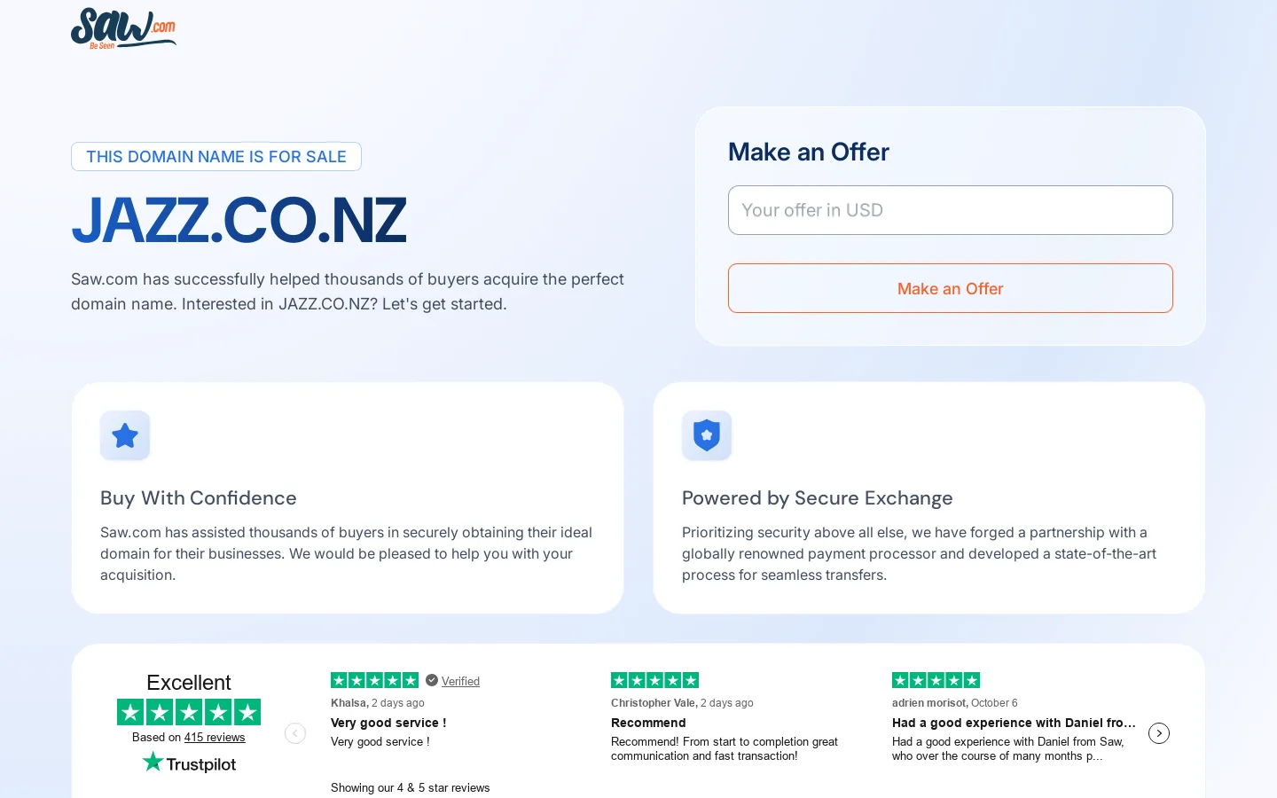 JAZZ.CO.NZ Homepage screenshot