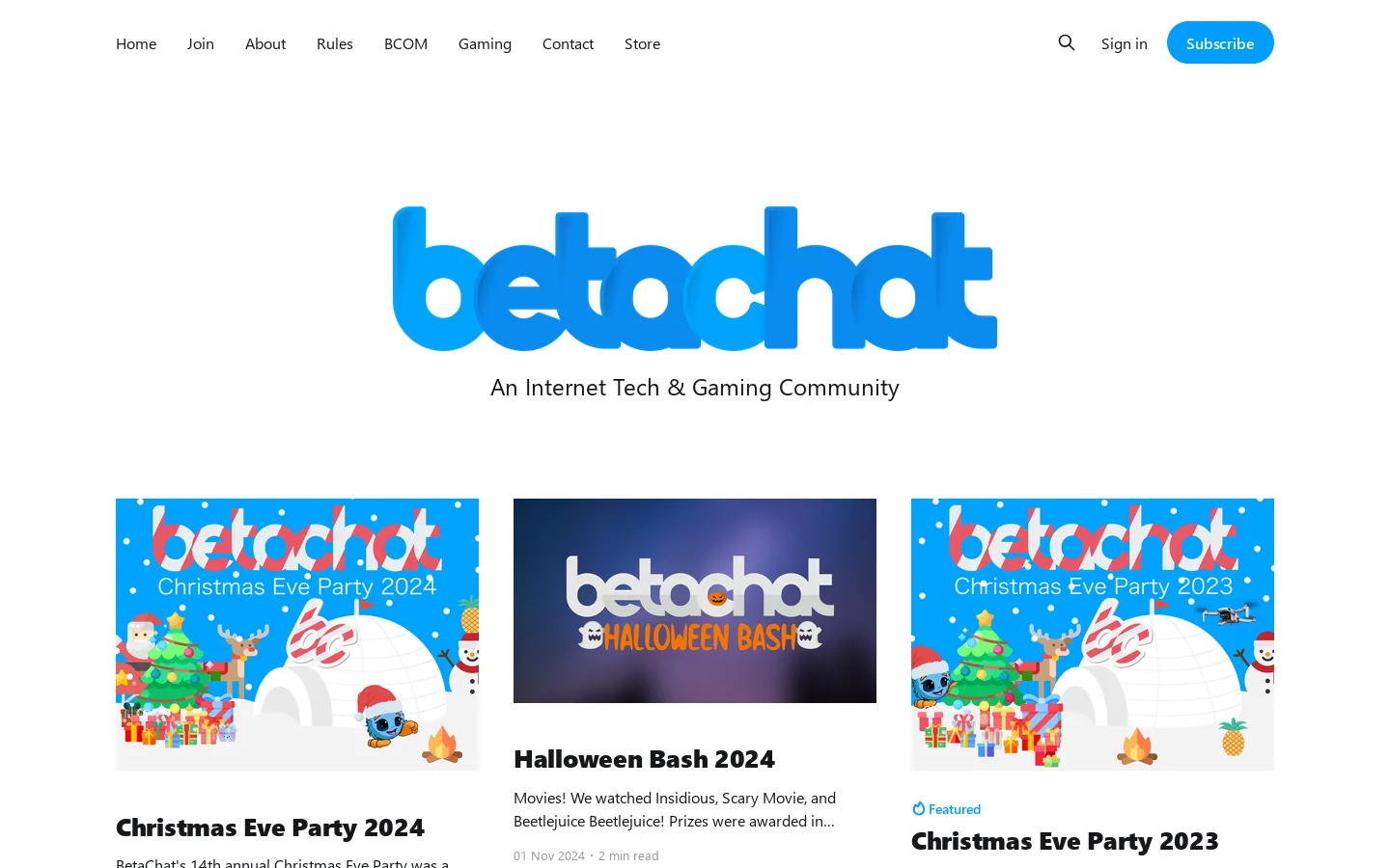 BetaChat Homepage screenshot