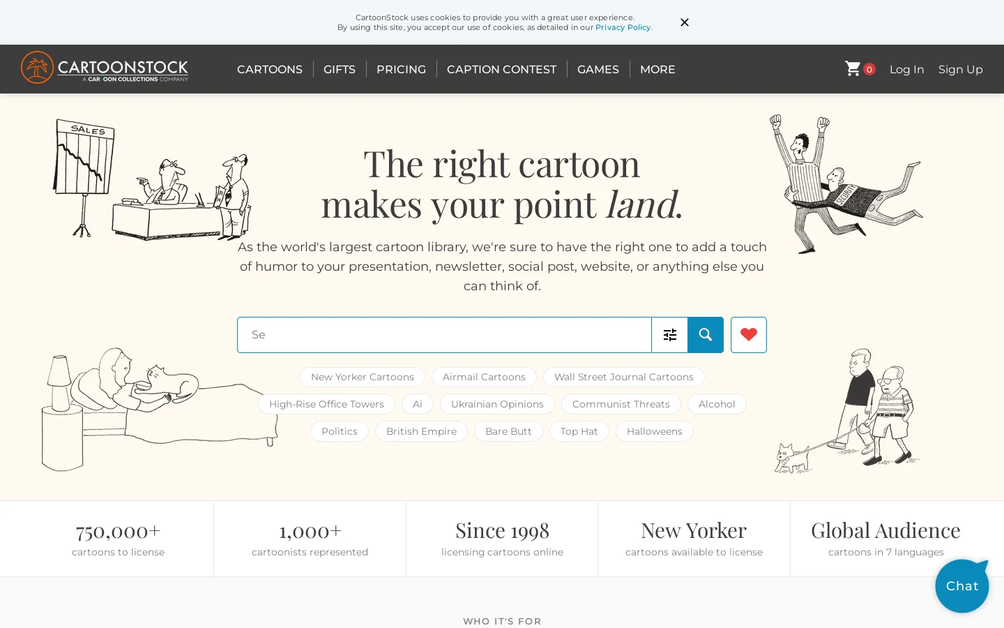 CartoonStock Homepage screenshot
