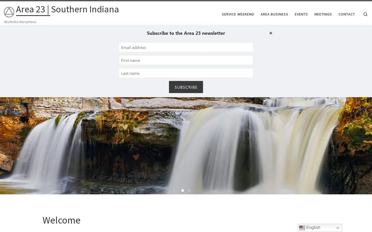 Area 23 | Southern Indiana – Alcoholics Anonymous Homepage screenshot