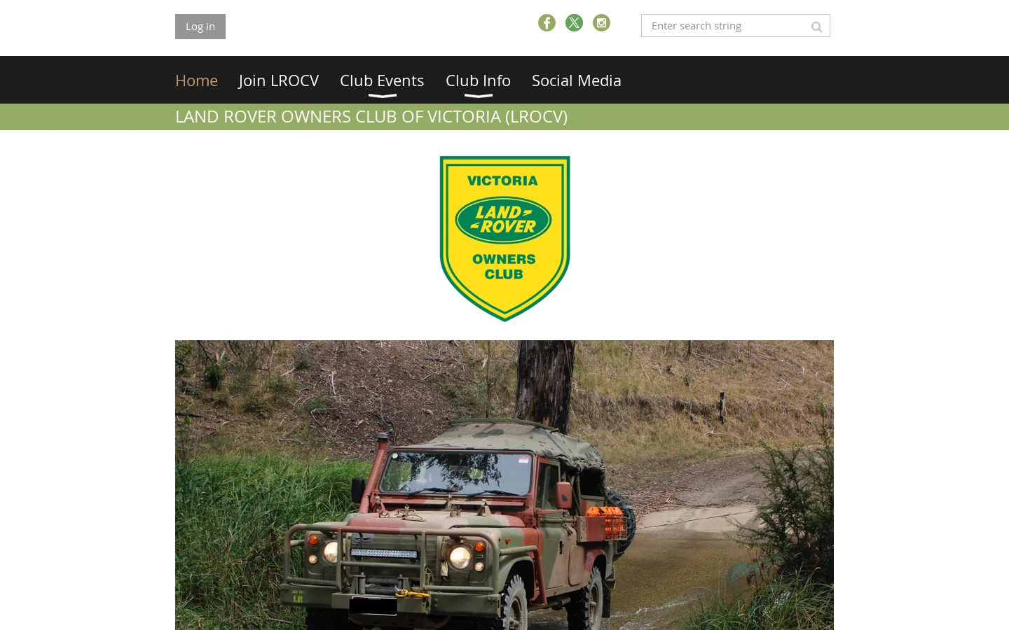 Land Rover Owners Club of Victoria - Home Homepage screenshot