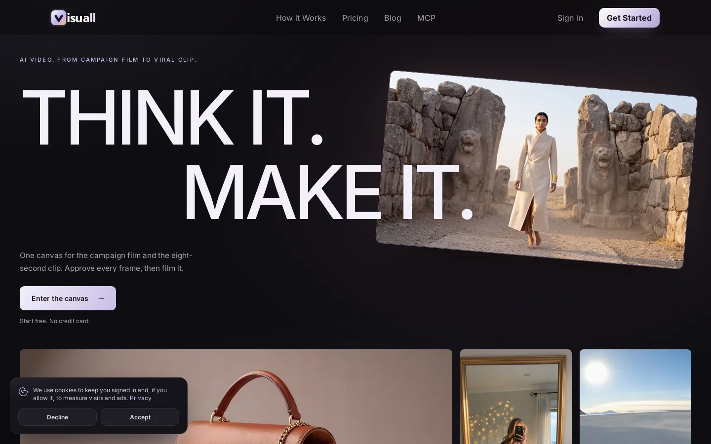 Visuall Homepage screenshot