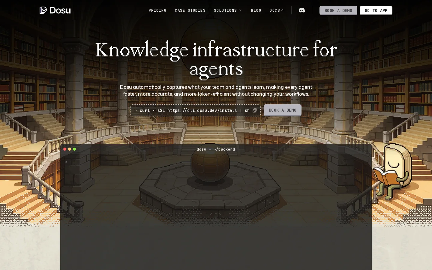 Dosu Homepage screenshot