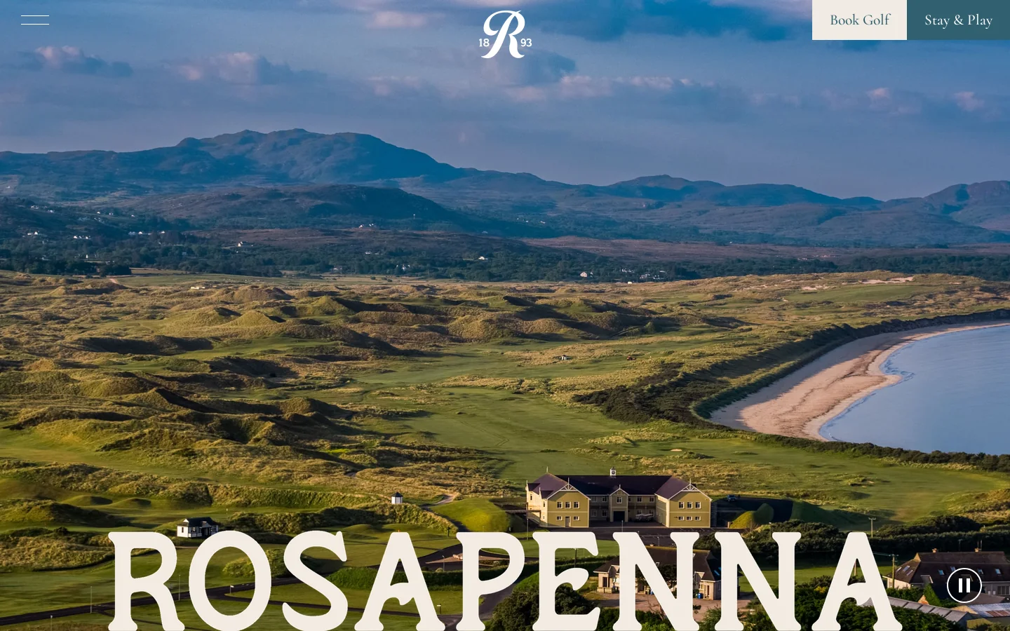 Rosapenna Hotel & Golf Resort Homepage screenshot