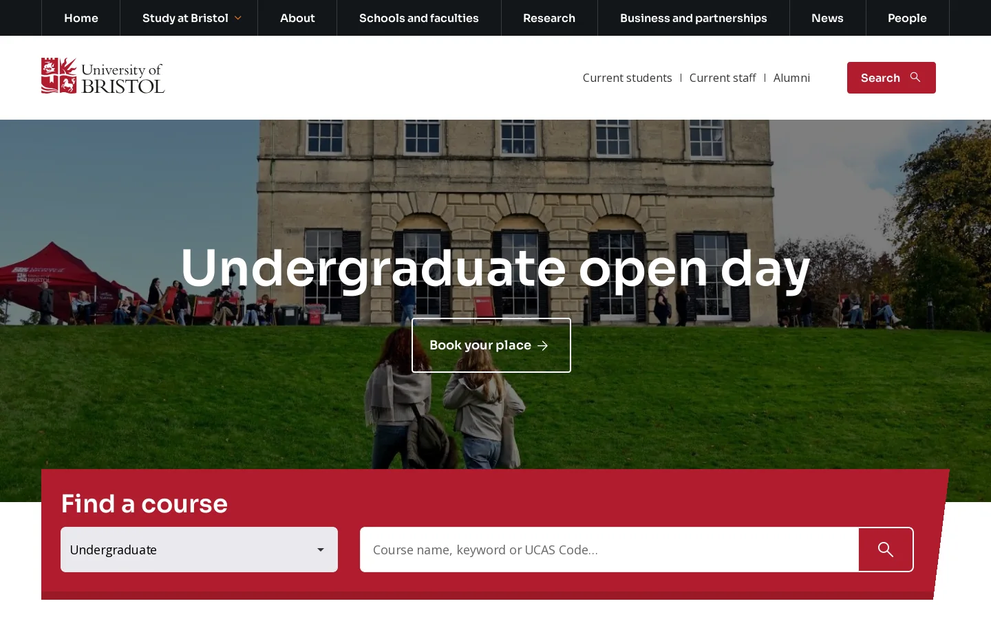 Homepage | University of Bristol Homepage screenshot