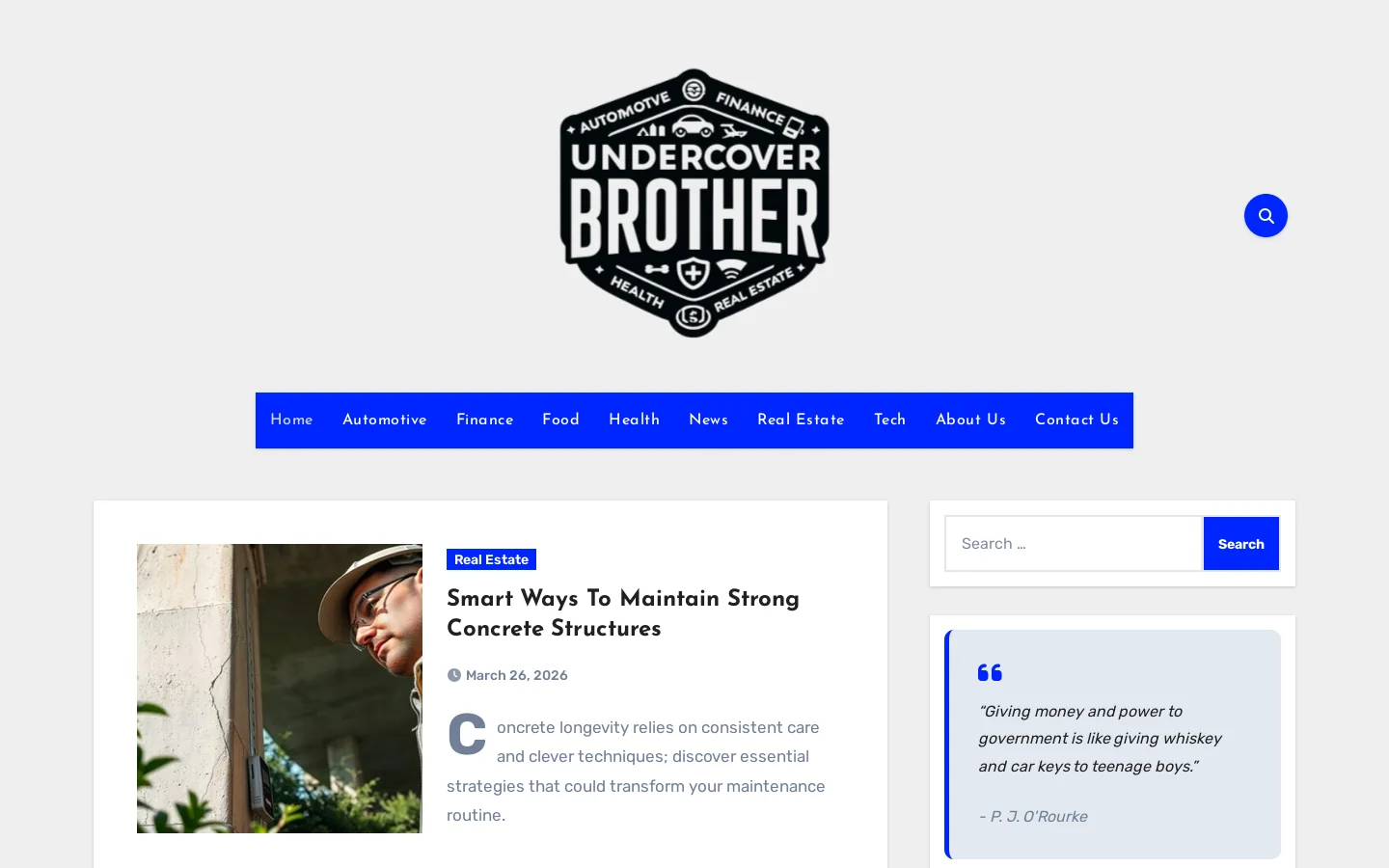 Undercover Brother Homepage screenshot