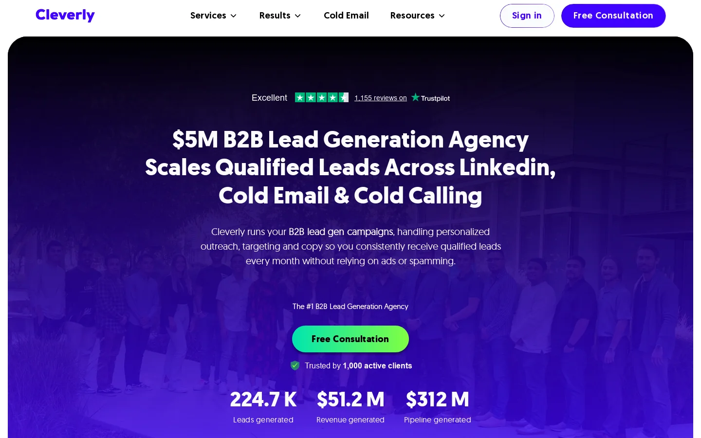 Cleverly Homepage screenshot