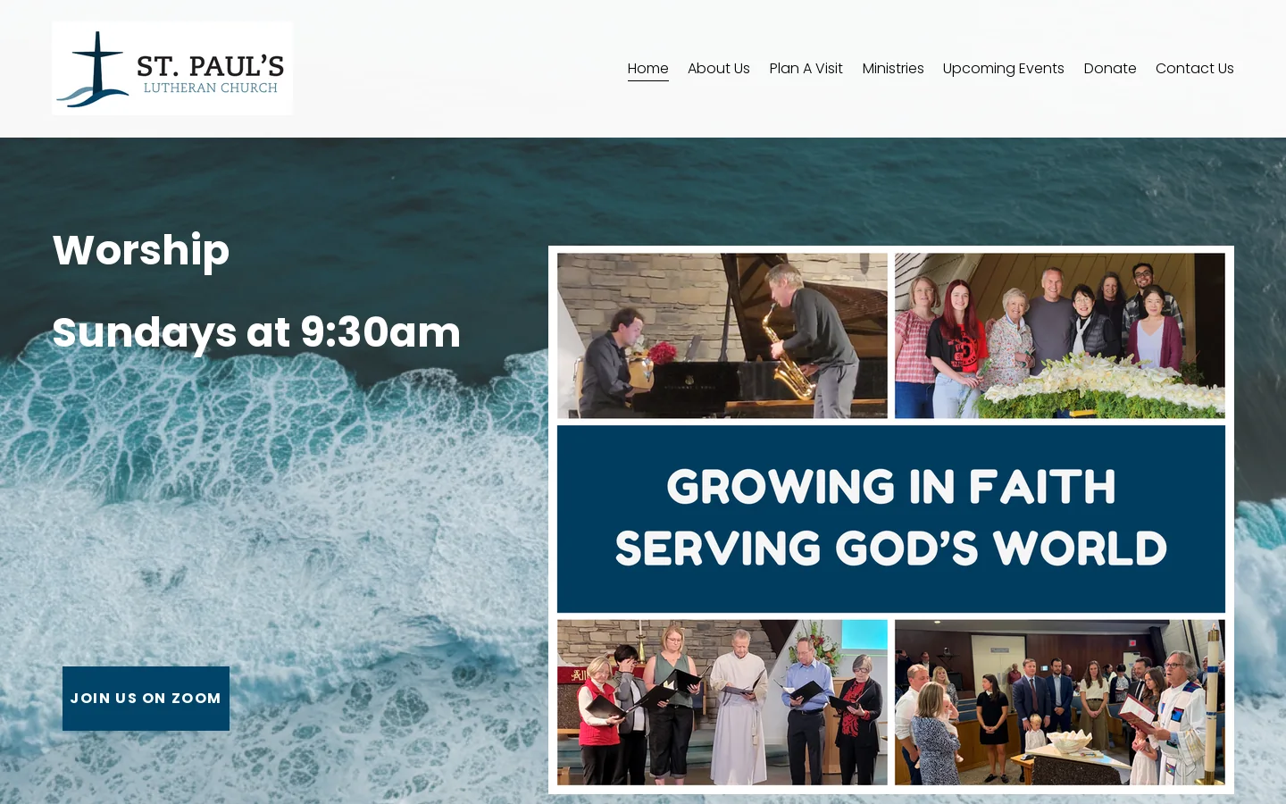 St. Paul's Lutheran Church Homepage screenshot