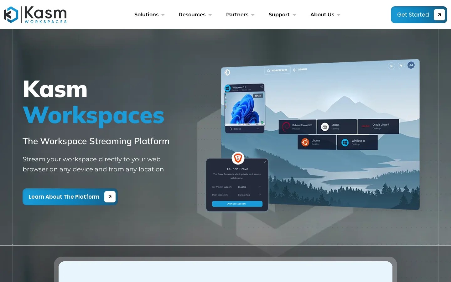 Kasm Workspaces Homepage screenshot