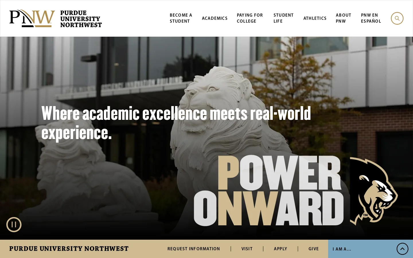 Homepage - Purdue University Northwest Homepage screenshot