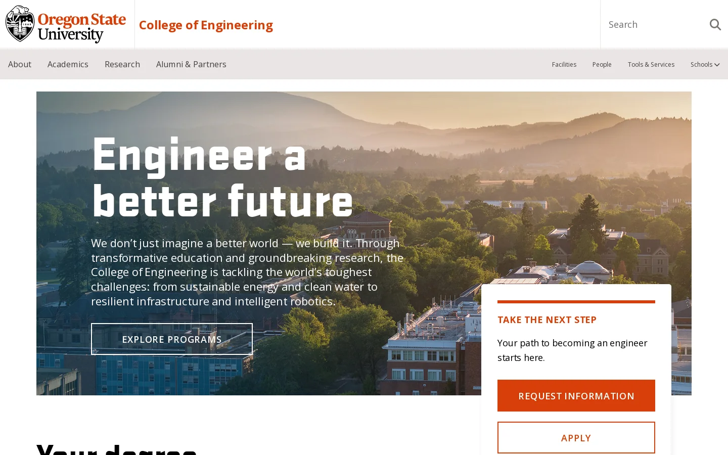 Nuclear Science and Engineering | Oregon State University Homepage screenshot