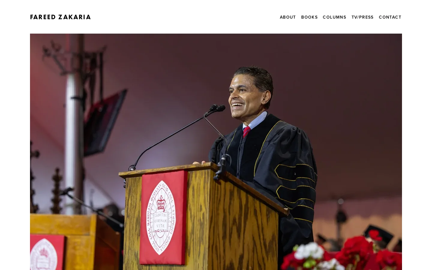 Fareed Zakaria Homepage screenshot