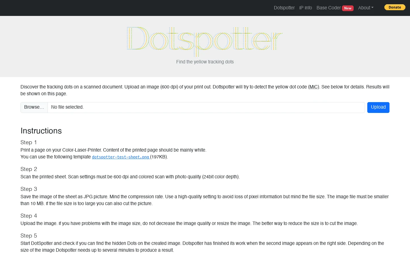 Dotspotter Homepage screenshot