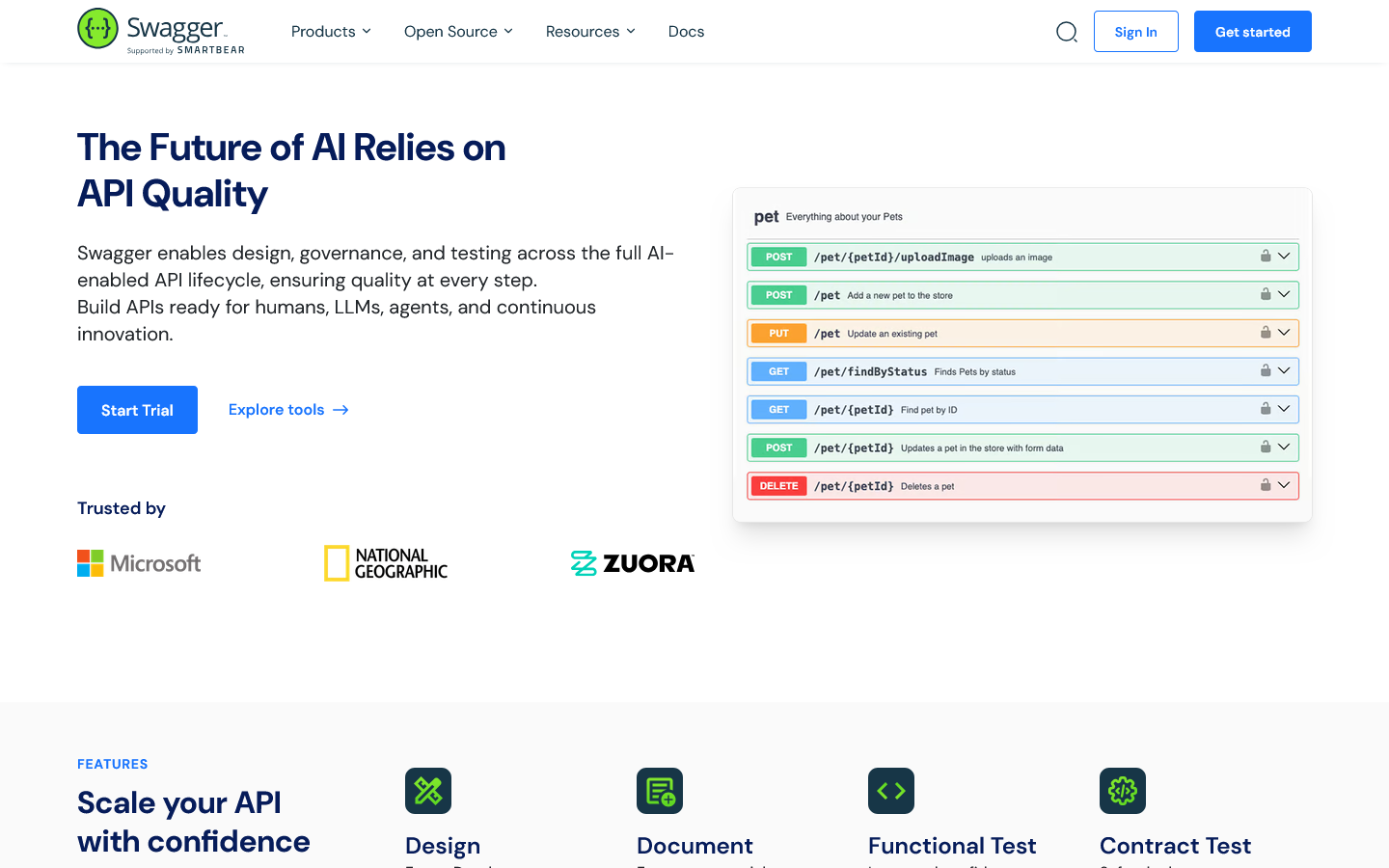 Swagger Homepage screenshot