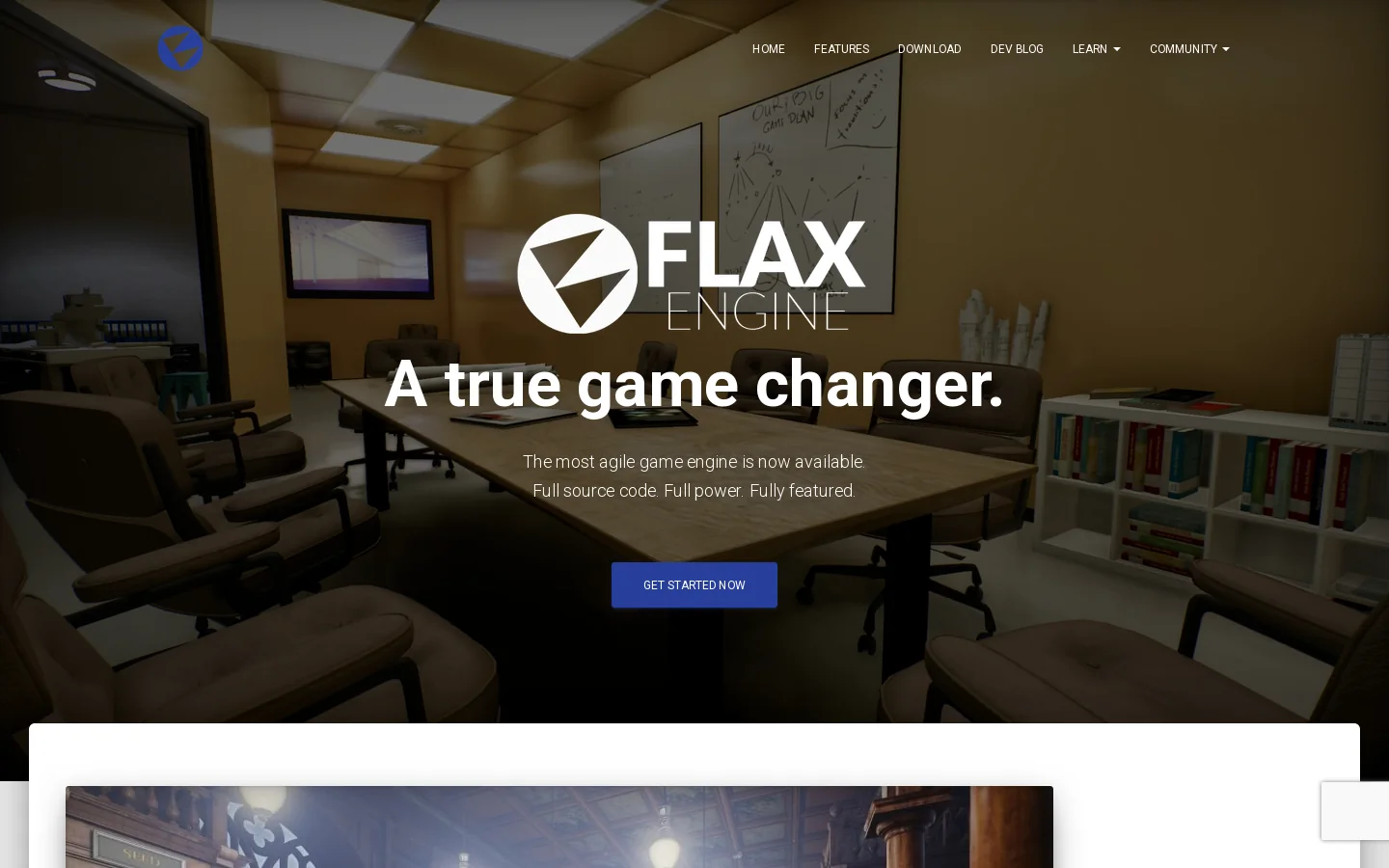 Flax Engine Homepage screenshot