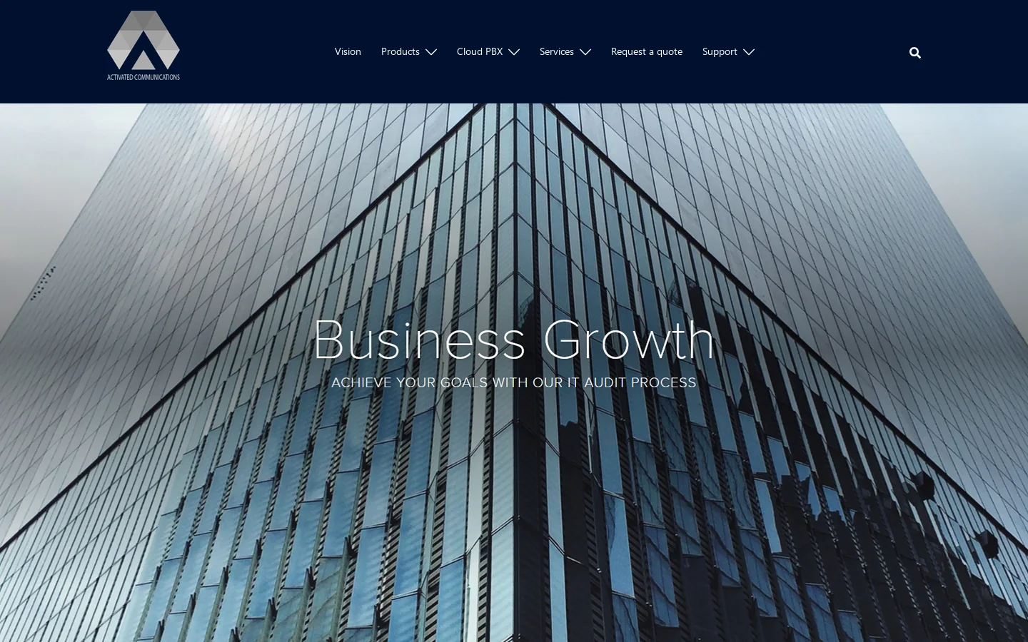 Activated Communications, Inc. Empowering business with Cisco and Meraki Network solutions Homepage screenshot