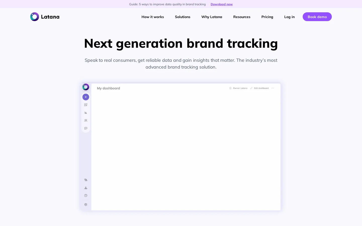 Latana Homepage screenshot