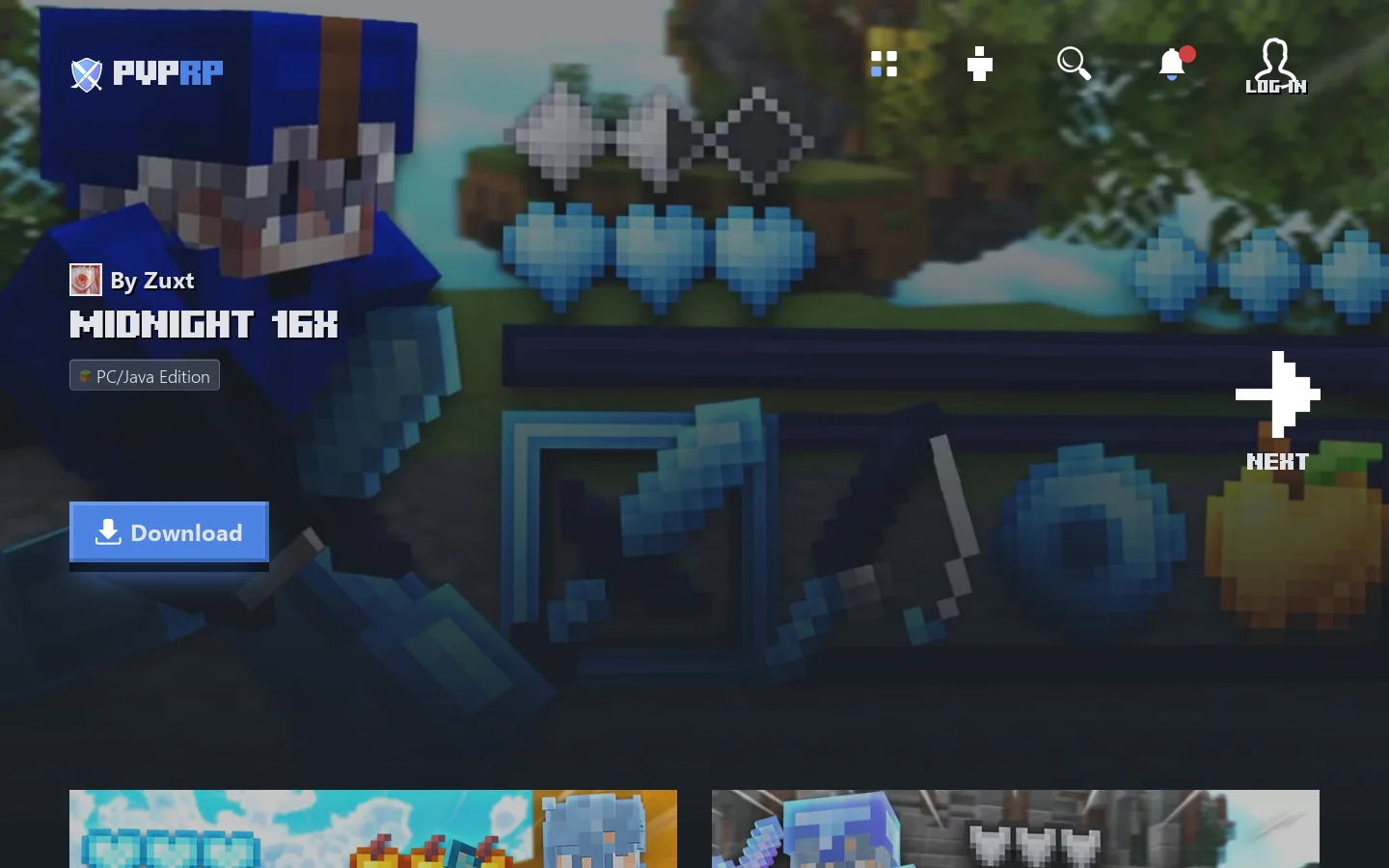 PVPRP Homepage screenshot