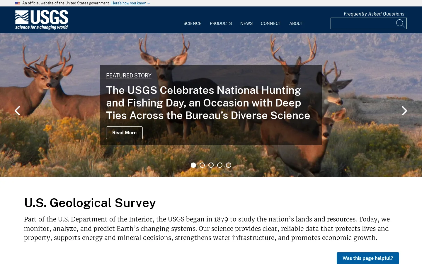 Hawaiian Volcano Observatory | U.S. Geological Survey Homepage screenshot