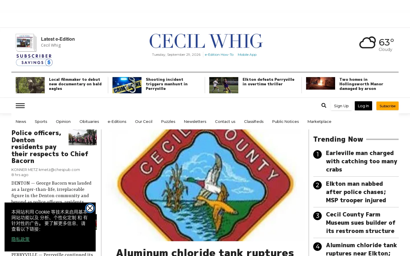 cecildaily.com Homepage screenshot